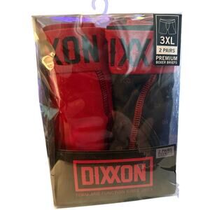 Dixxon Premium Boxer Briefs, Two-Pack, Size 3XL, Red Dixxon Logo, NWT